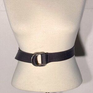 5/$25 Grey Woven Canvas Belt with D Style Buckle